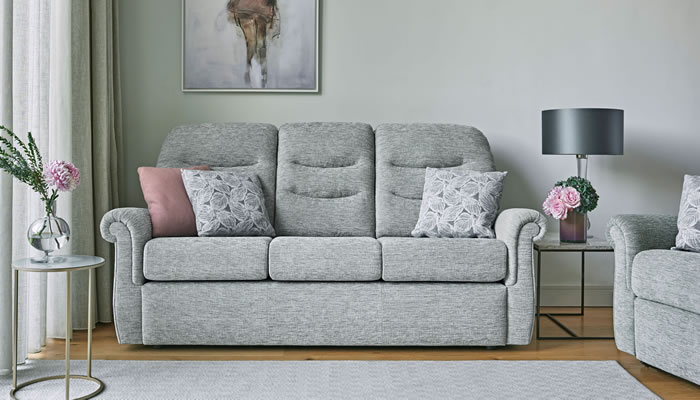 G Plan Holmes Fabric 2 Seater Sofa Manual Single Recliner