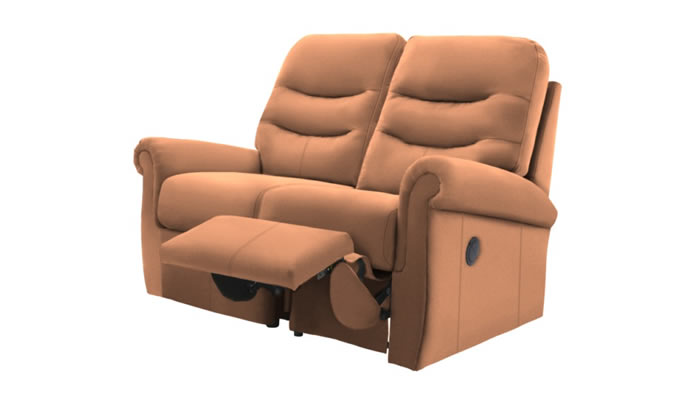G Plan Holmes Leather 2 Seater Sofa Power Single Recliner